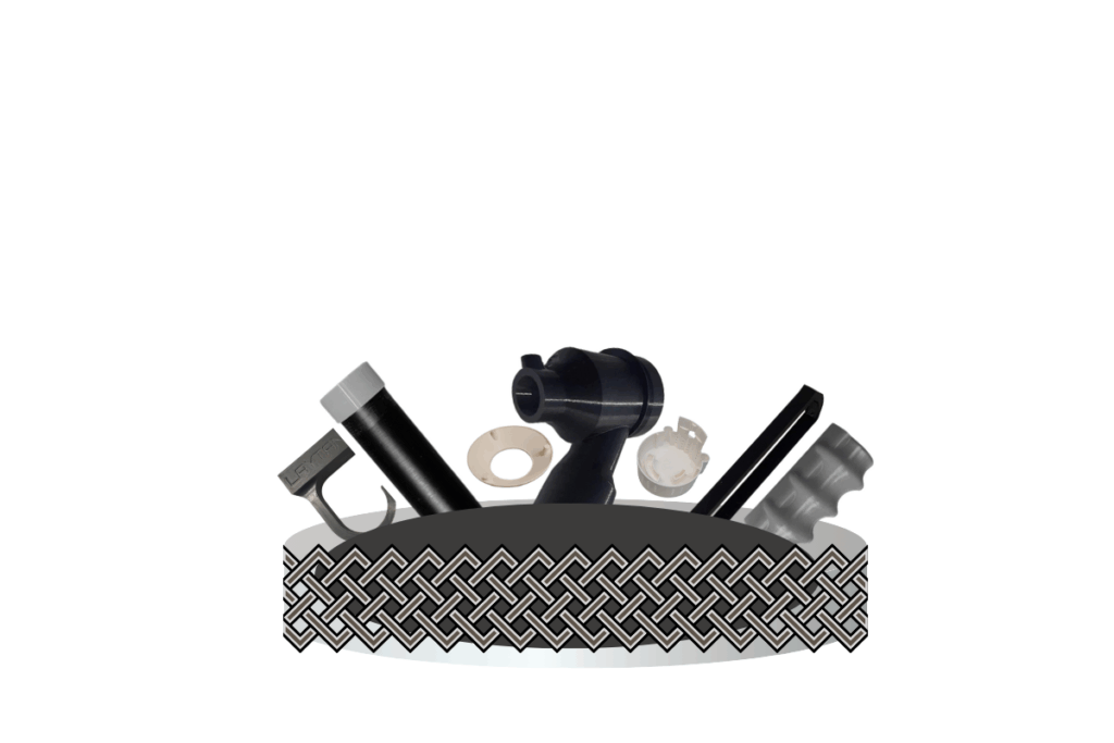 Selection of Laytan tools displayed as miniature graphics in a stylised presentation
